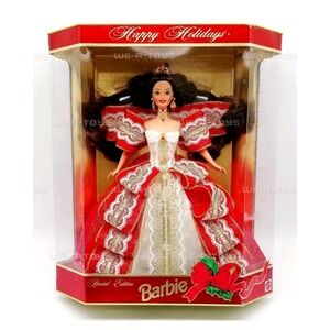 Happy Holidays Barbie Doll 1997 Mattel Special‎ Edition Beautiful Green Eyes NEW